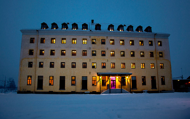 Fasad havremagasinet vinter liten